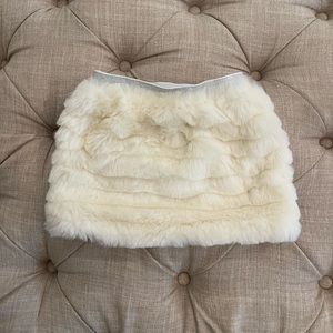 White Faux fur girl’s skirt size 2T